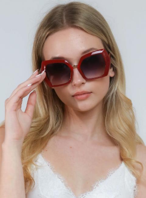 Modne okulary przeciwsłoneczne ART2180 w kolorze czerwonym