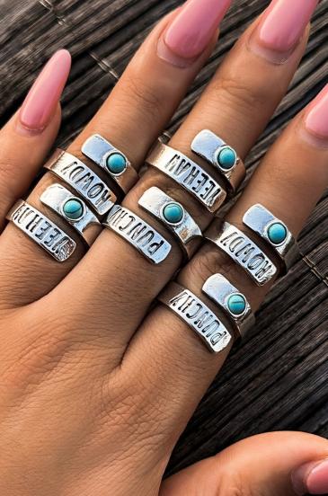 Komplet pierścionków w kolorze srebrnym